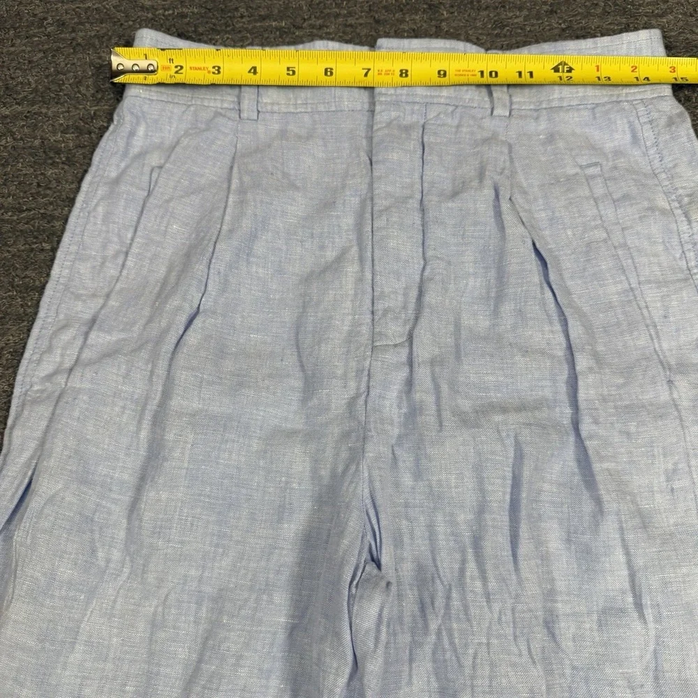 Everlane Linen Set Women 6 Light Blue Wide Leg Pants Beach Resort Nautical Coast